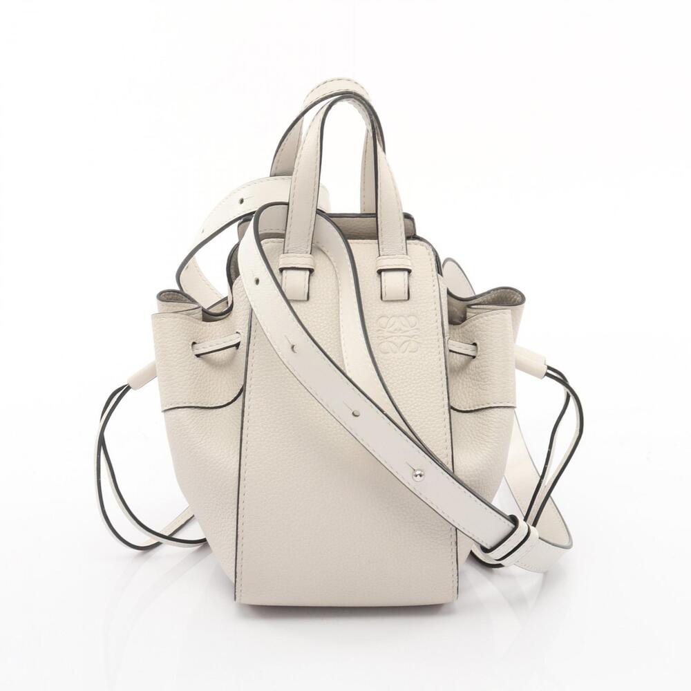 Loewe Hammock Drawstring Bag Handbag Leather White